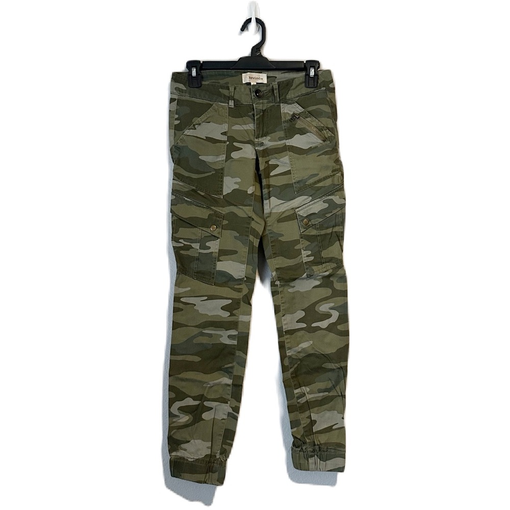 Rewind Green Military Camouflage Patterned Pants